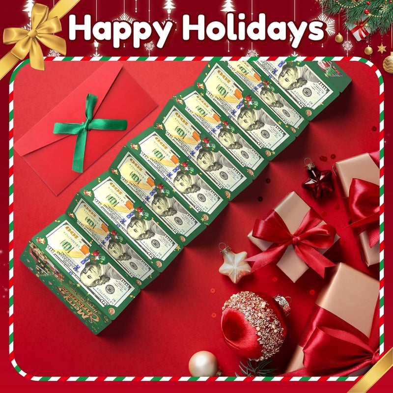 Yzryth 3 Pack Christmas Money Holders For Cash, Christmas Cash Gift Envelopes 10 Slots, Merry Gifts Card Ideas For Teen Women Men (3 pack) - Image 2